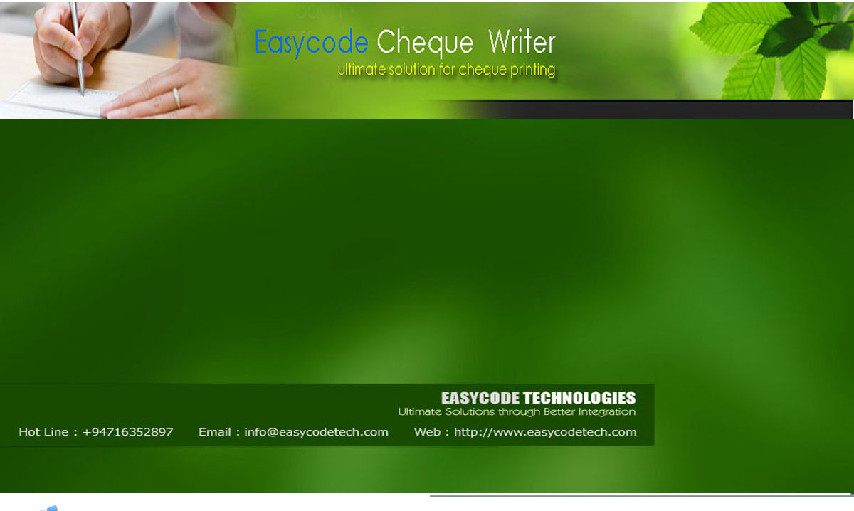 easycode cheque writer